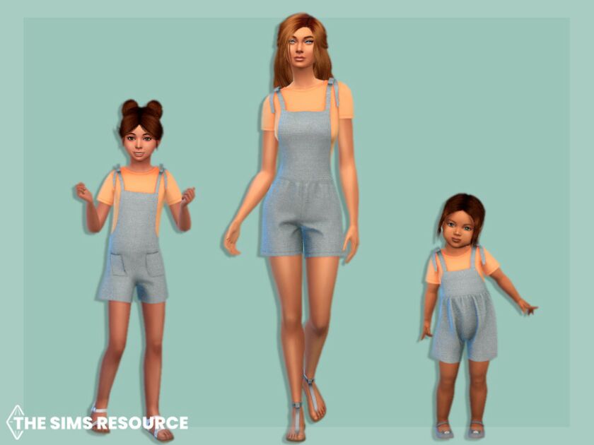T-Shirt And Overalls With Ribbons Adult By Mysteriousoo 2 sims 4 cc t shirt and overalls with ribbons adult by mysteriousoo 2