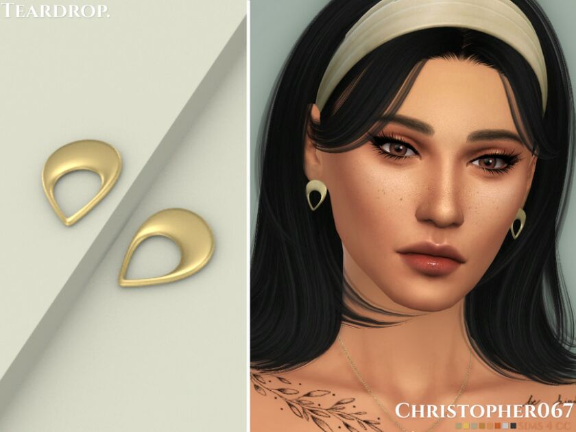 Teardrop Earrings / Christopher067 1 Teardrop Earrings / Christopher067 Sims 4 CC