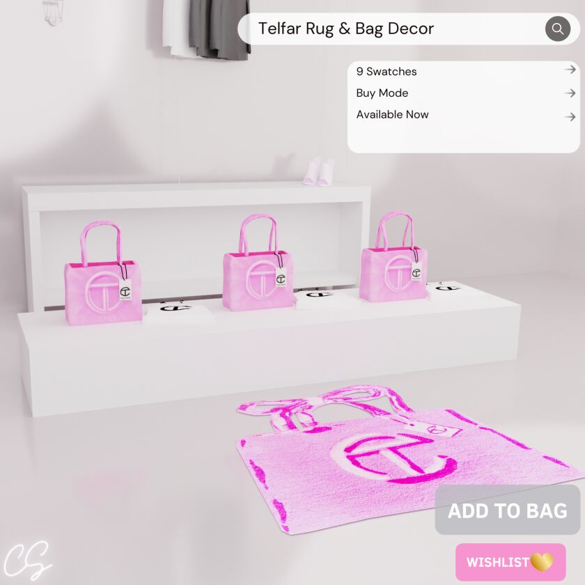 Telfar RUG & BAG Decor 1 Telfar RUG & BAG Decor Sims 4 CC