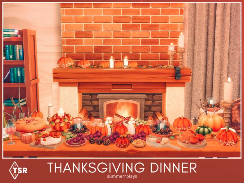 Thanksgiving Dinner – Room 1 Thanksgiving Dinner – Room Sims 4 CC