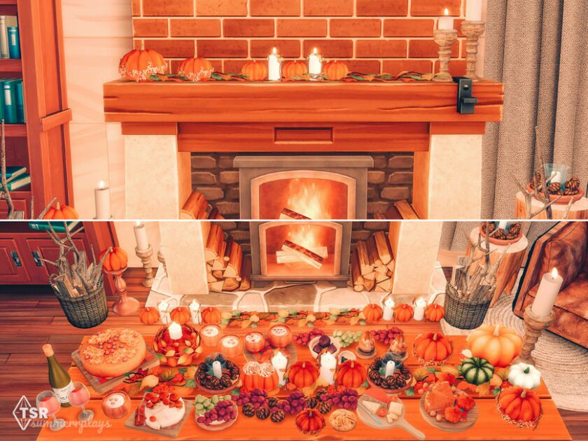 Thanksgiving Dinner – Room 6 sims 4 cc thanksgiving dinner room tsr cc only 3