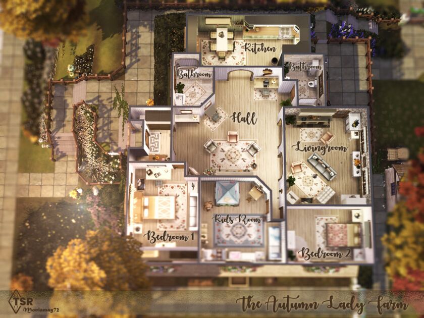 The Autumn Lady Farm NO CC By Moniamay72 6 sims 4 cc the autumn lady farm no cc by moniamay72 4