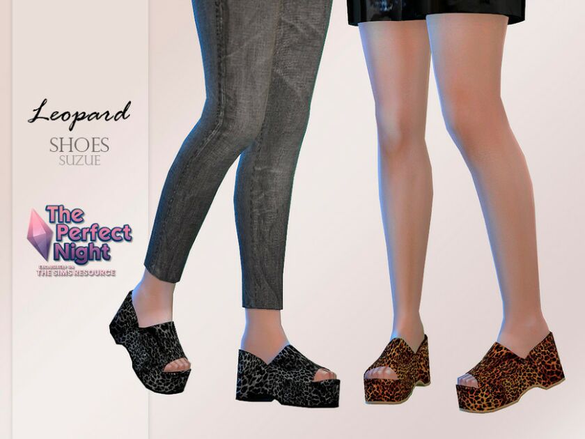 The Perfect Night – Leopard Shoes By Suzue 1 The Perfect Night – Leopard Shoes By Suzue Sims 4 CC