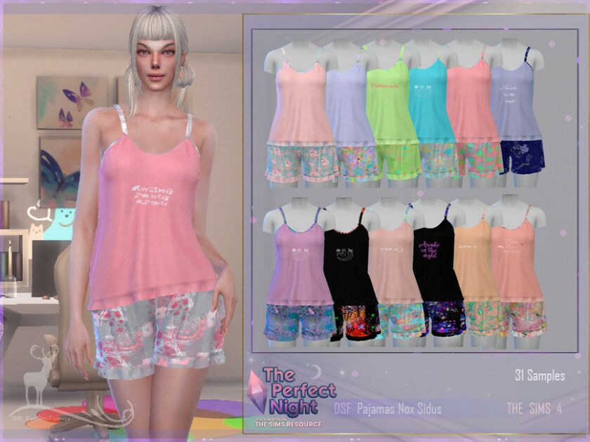The Perfect Night Pajamas NOX Sidus By Dansimsfantasy 1 The Perfect Night Pajamas NOX Sidus By Dansimsfantasy Sims 4 CC