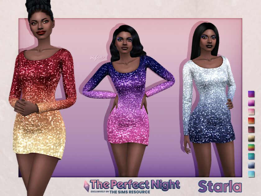 The Perfect Night – Starla Dress By Sifix 1 The Perfect Night – Starla Dress By Sifix Sims 4 CC