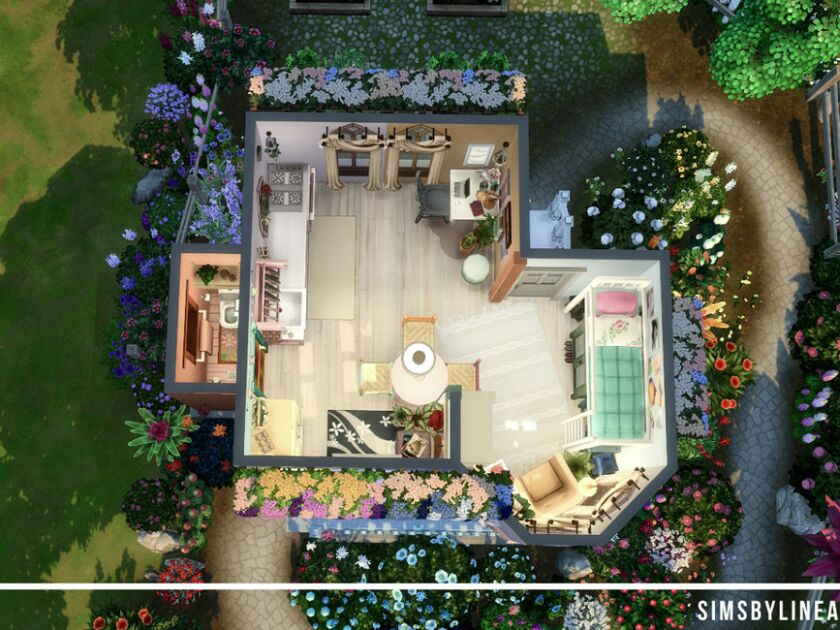 Tiny Rainbow Cottage By Simsbylinea 2 sims 4 cc tiny rainbow cottage by simsbylinea 6