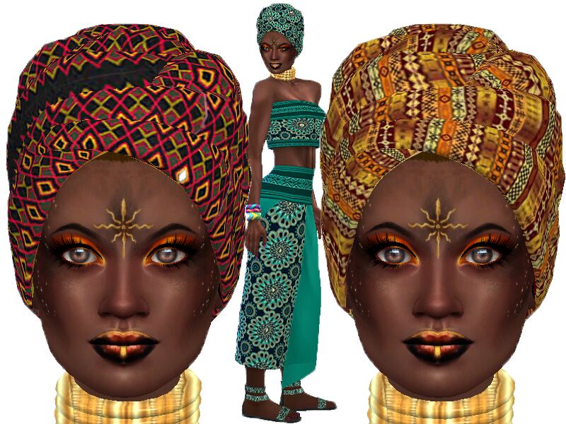 Traditional Wrap Head Recolor By Trudieopp 1 Traditional Wrap Head Recolor By Trudieopp Sims 4 CC