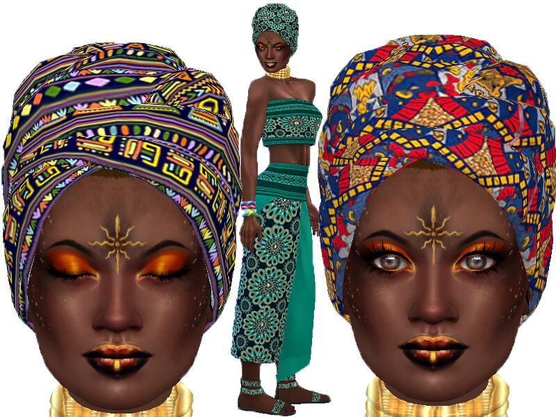 Traditional Wrap Head Recolor By Trudieopp 2 sims 4 cc traditional wrap head recolor by trudieopp 3