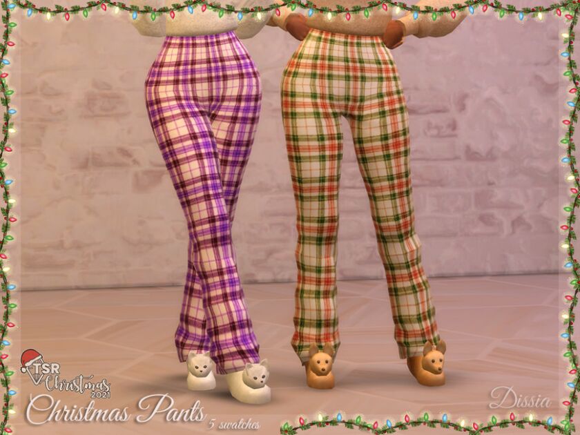 TSR Christmas 2021 – Christmas Pants By Dissia 1 TSR Christmas 2021 – Christmas Pants By Dissia Sims 4 CC