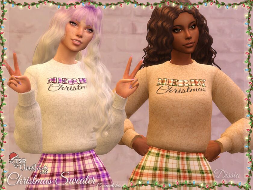 Christmas Sweater By Dissia 1 Christmas Sweater By Dissia Sims 4 CC