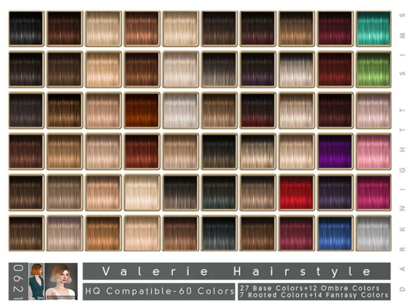 Valerie Hairstyle By Darknightt 2 sims 4 cc valerie hairstyle by darknightt 2