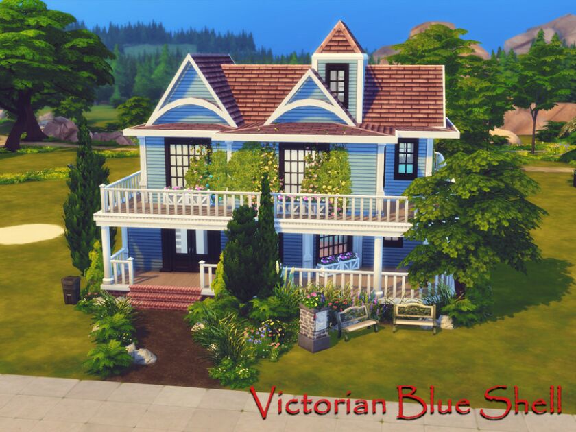 Victorian Blue Shell- NO CC By Genkaiharetsu 1 Victorian Blue Shell- NO CC By Genkaiharetsu Sims 4 CC