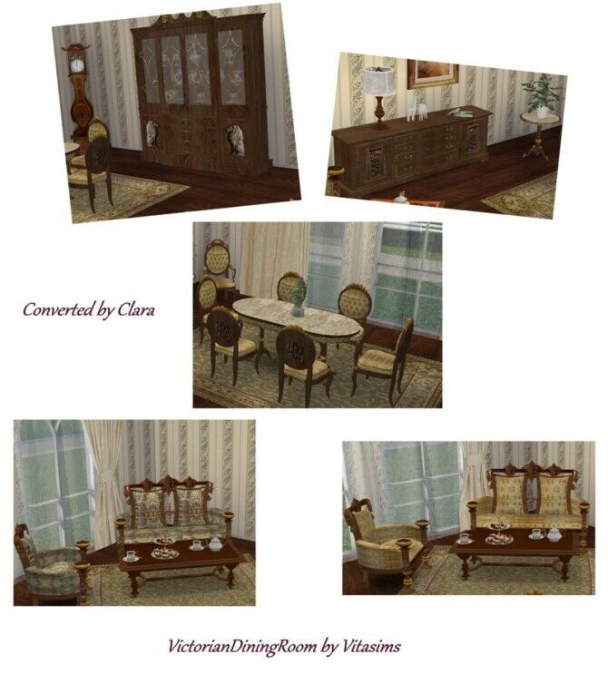 Victorian Dining Room Vitasims2 Conversion By Clara 1 Victorian Dining Room Vitasims2 Conversion By Clara Sims 4 CC