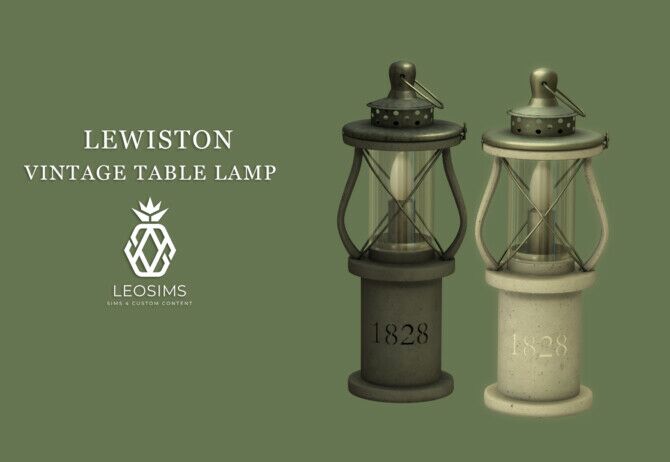 Vintage Table Lamp 1 Vintage Table Lamp Sims 4 CC