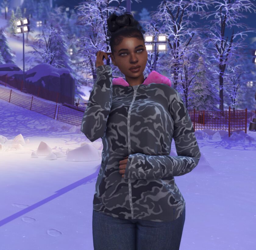 Winter FUR Hooded Coats By Simmerkate 3 sims 4 cc winter fur hooded coats by simmerkate 2