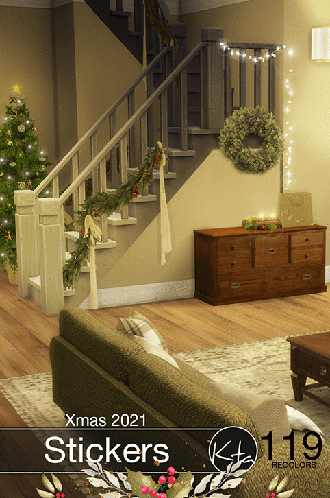 Xmas Stickers 1 Xmas Stickers Sims 4 CC