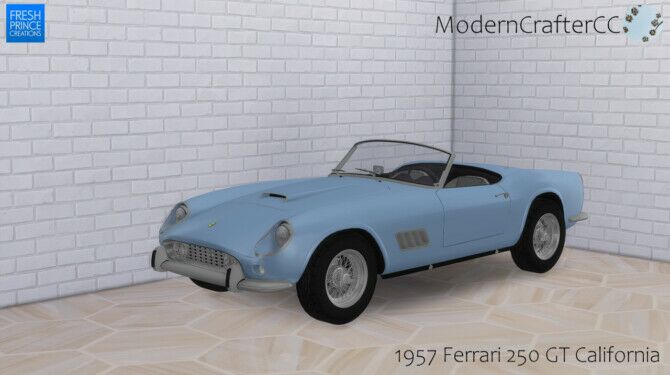 1957 Ferrari 250 GT California 1 1957 Ferrari 250 GT California Sims 4 CC