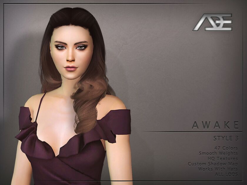ADE – Awake Style 3 (Hairstyle) 1 ADE – Awake Style 3 (Hairstyle) Sims 4 CC