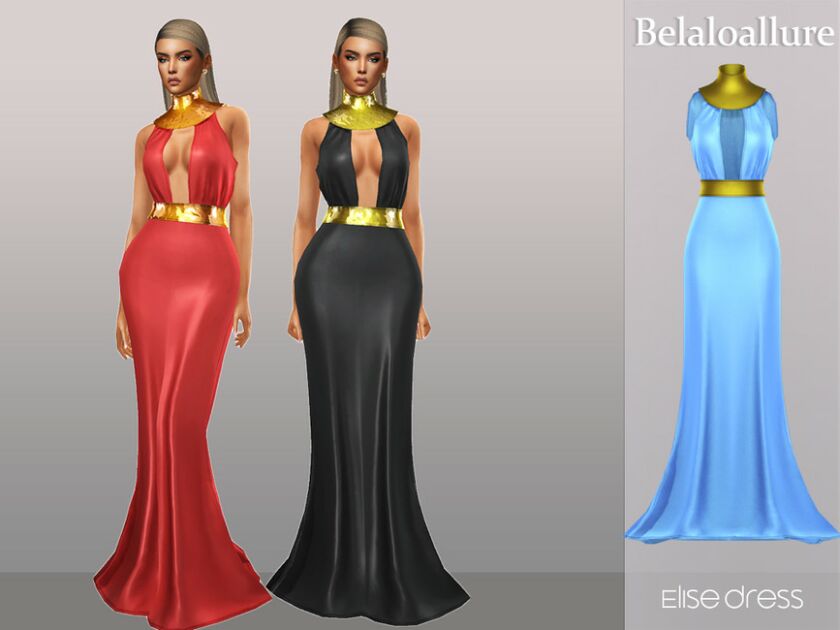 Belaloallure_Elise Dress By Belal1997 1 Belaloallure_Elise Dress By Belal1997 Sims 4 CC