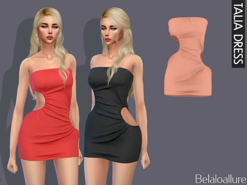 Belaloallure_Talia Dress By Belal1997 1 Belaloallure_Talia Dress By Belal1997 Sims 4 CC