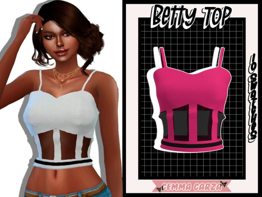 Betty TOP By Gemmagarza 1 Betty TOP By Gemmagarza Sims 4 CC