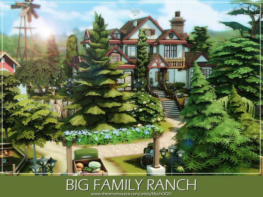 BIG Family Ranch By Mychqqq 1 BIG Family Ranch By Mychqqq Sims 4 CC
