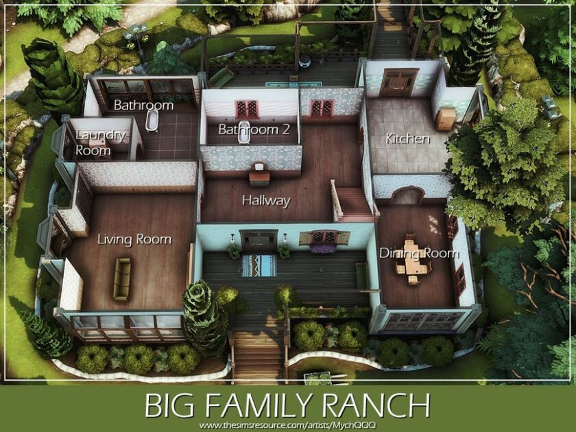 BIG Family Ranch By Mychqqq 6 sims 4 cc big family ranch by mychqqq 2