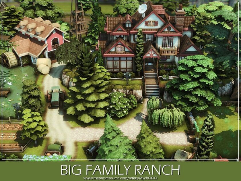 BIG Family Ranch By Mychqqq 5 sims 4 cc big family ranch by mychqqq 4