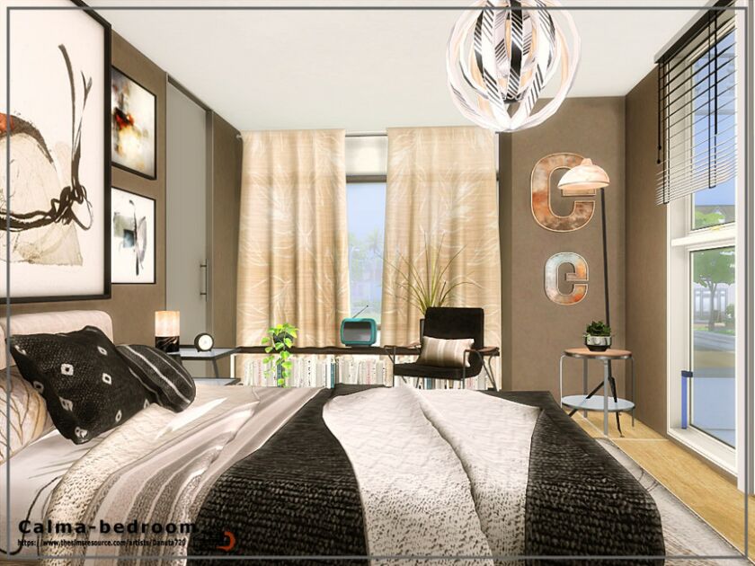 Calma-Bedroom By Danuta720 4 sims 4 cc calma bedroom by danuta720 3