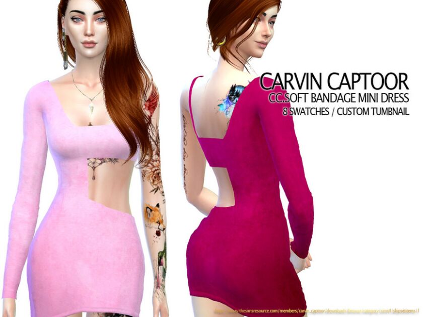 Cc.soft Bandage Mini Dress 1 Cc.soft Bandage Mini Dress Sims 4 CC