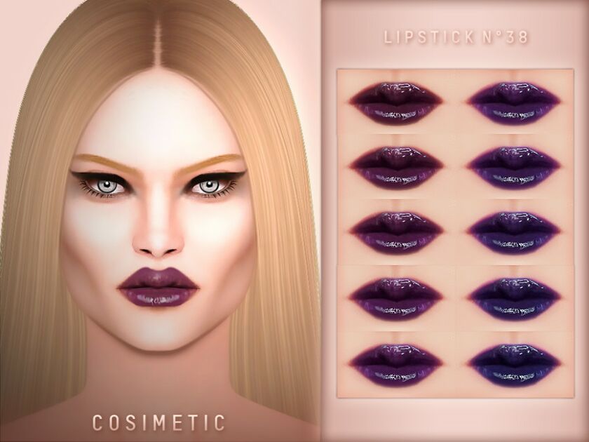 Cosimetic Lipstick N38 By Cosimetic 1 Cosimetic Lipstick N38 By Cosimetic Sims 4 CC
