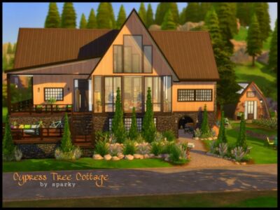 Cypress Tree Cottage By Sparky Sims 4 CC