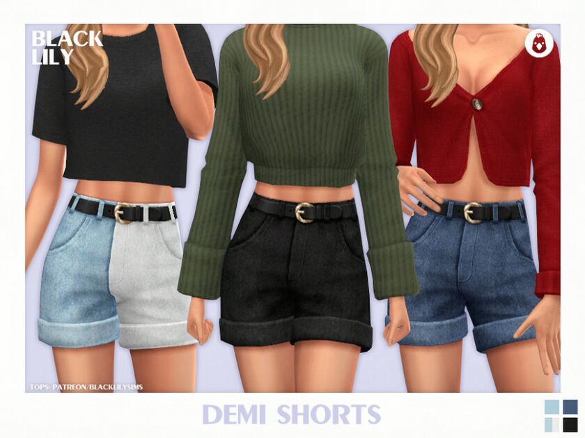 Demi Shorts 1 Demi Shorts Sims 4 CC