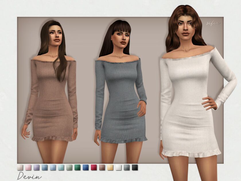 Devin Dress By Sifix 1 Devin Dress By Sifix Sims 4 CC