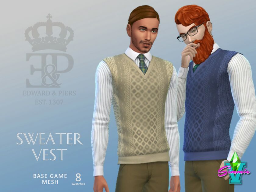 Edward & Piers Country Sweater Vest By Simmiev 1 Edward & Piers Country Sweater Vest By Simmiev Sims 4 CC