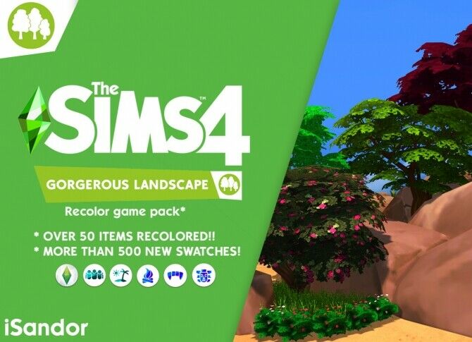 Gorgerous Landscape Recolor Pack By Isandor 1 Gorgerous Landscape Recolor Pack By Isandor Sims 4 CC