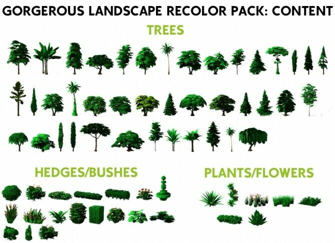 Gorgerous Landscape Recolor Pack By Isandor 4 sims 4 cc gorgerous landscape recolor pack by isandor 3
