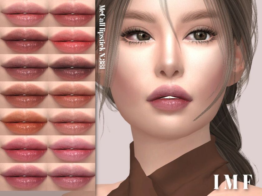 IMF Mccall Lipstick N.381 By Izziemcfire 1 IMF Mccall Lipstick N.381 By Izziemcfire Sims 4 CC