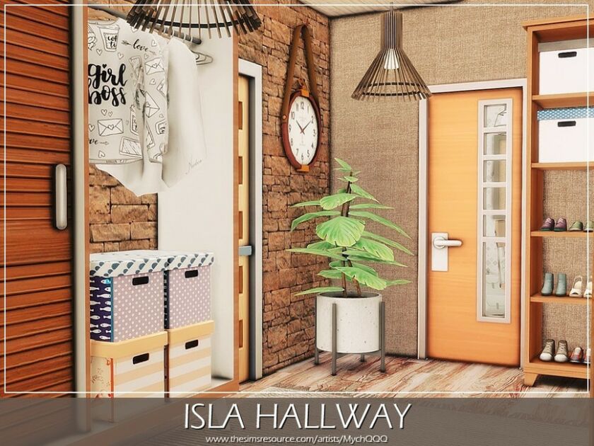 Isla Hallway By Mychqqq 1 Isla Hallway By Mychqqq Sims 4 CC