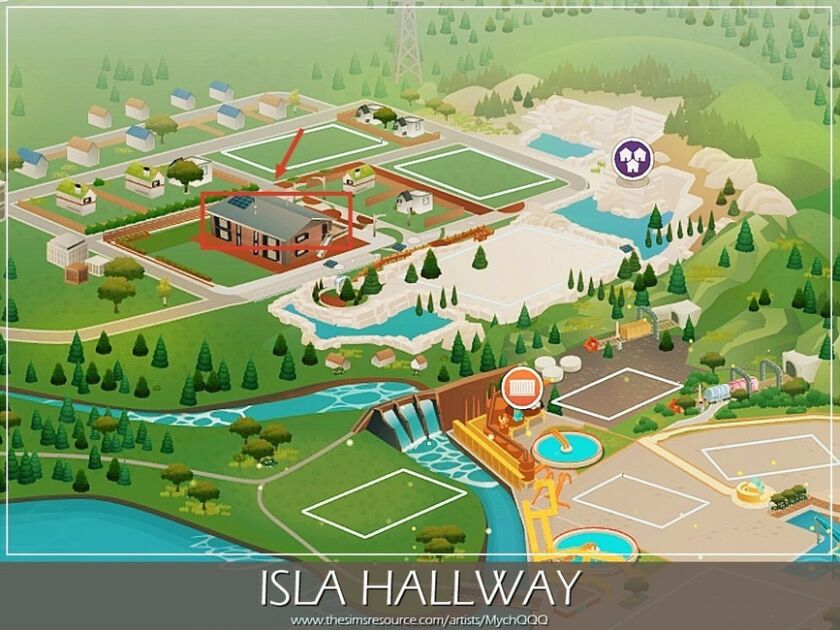 Isla Hallway By Mychqqq 2 sims 4 cc isla hallway by mychqqq 7