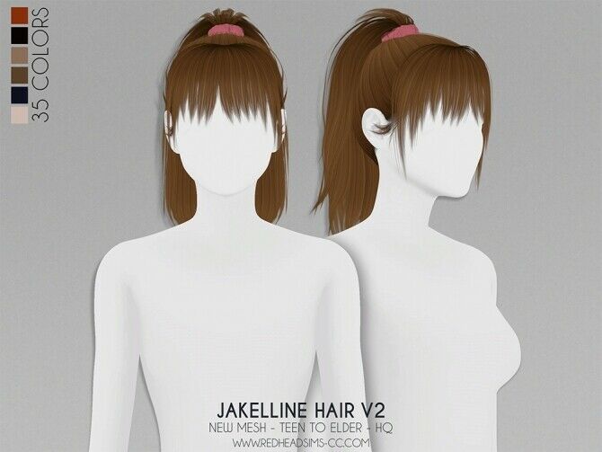 Jakelline Hair V1 & V2 + Kids And Toddler 7 sims 4 cc jakelline hair v1 v2 kids and toddler at redheadsims by redheadsims 3