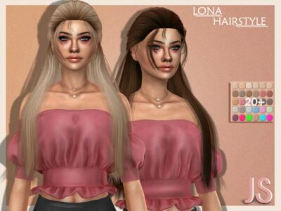 Javasims- Lona (Hairstyle) By Javasims Sims 4 CC
