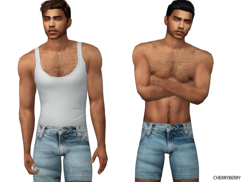 Julius Mens Denim Shorts 1 Julius Mens Denim Shorts Sims 4 CC