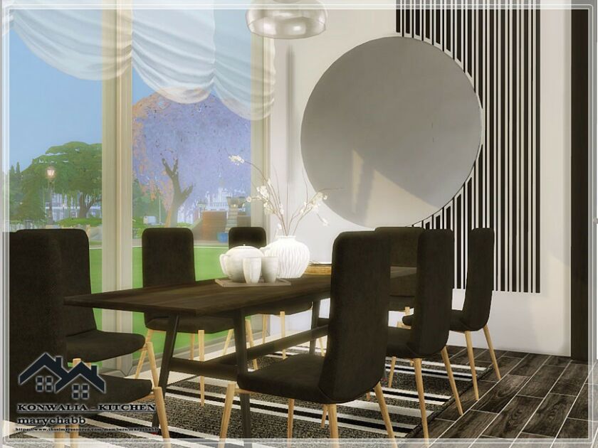 sims 4 cc konwalia kitchen room by marychabb 4
