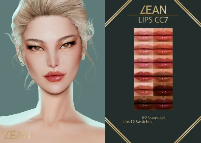 Lips CC7 By Lean 1 Lips CC7 By Lean Sims 4 CC