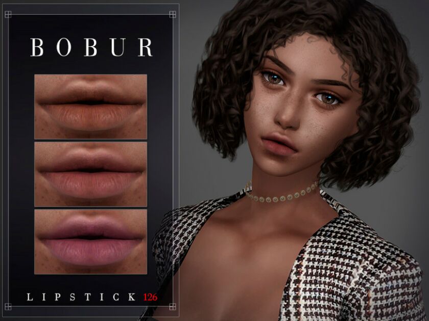 Lipstick 126 By Bobur3 4 sims 4 cc lipstick 126 by bobur3 2