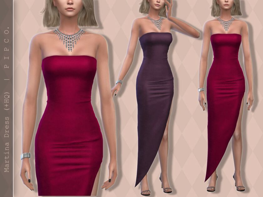 Martina Dress 1 Martina Dress Sims 4 CC