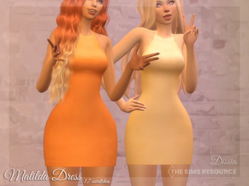 Matilda Dress By Dissia Sims 4 CC