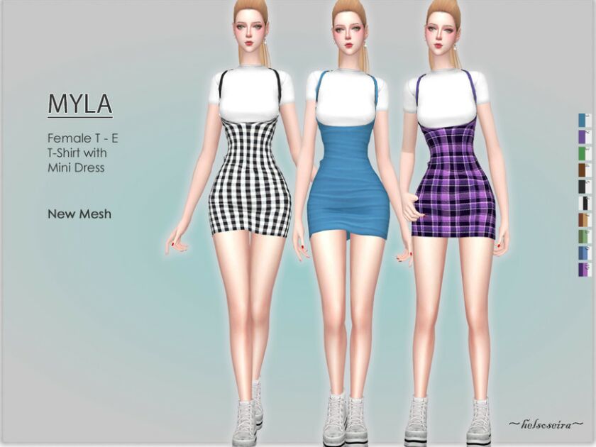 Myla – Mini Dress By Helsoseira 1 Myla – Mini Dress By Helsoseira Sims 4 CC