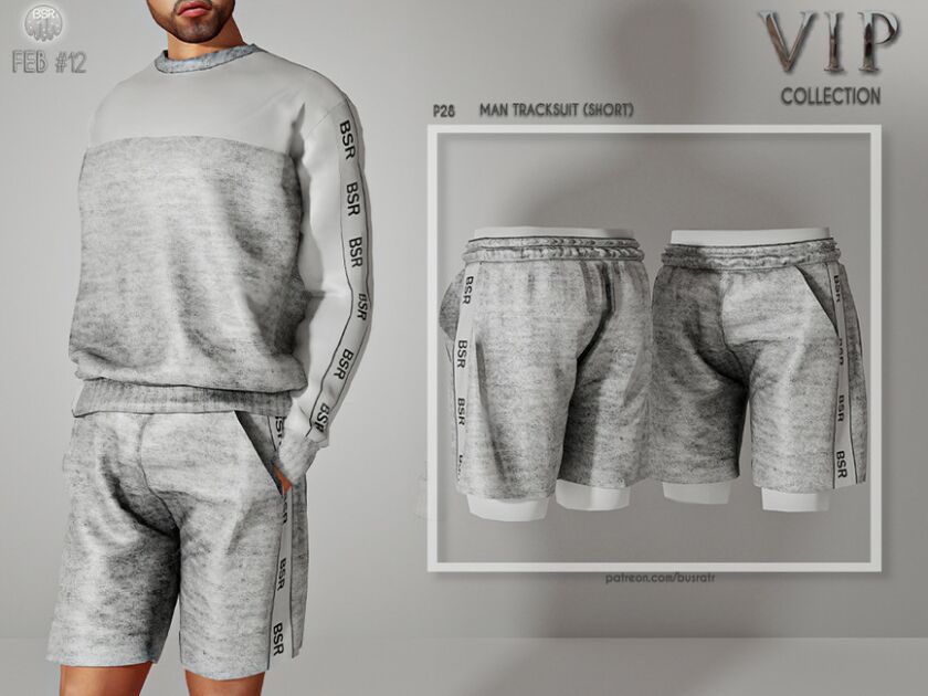 MAN Tracksuit (Short) P28 By Busra-Tr 1 MAN Tracksuit (Short) P28 By Busra-Tr Sims 4 CC